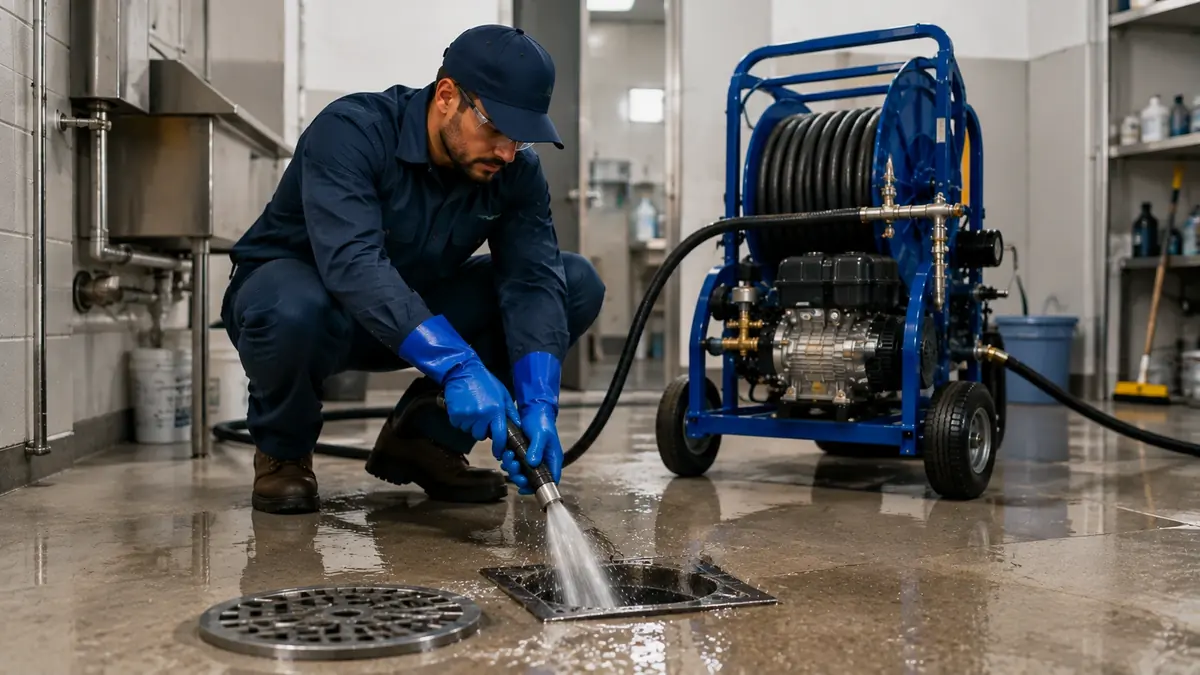 Floor Drain Hydro Jet Cleaning in Los Alamos
