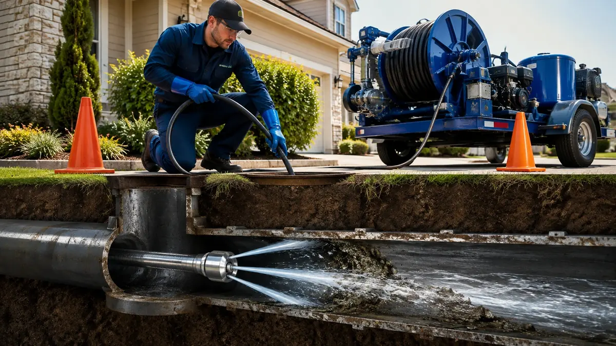 Main Sewer Line Hydro Jet Cleaning in Los Alamos
